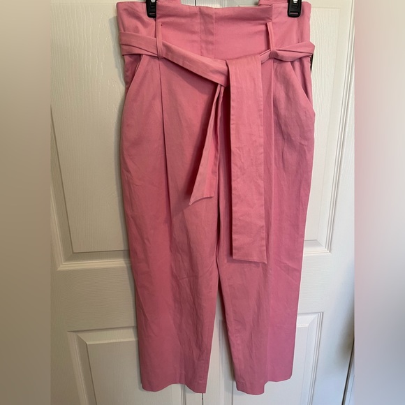 Gianni Bini Pink Cara High Waist Pleat Pants Size 4 Belt NWT MSRP $139 - Picture 4 of 10